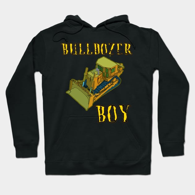 Bulldozer Boy For Kids and toddlers Hoodie by Mewzeek_T